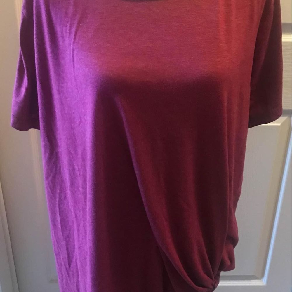 Women’s Plus Size 3xl Maroon Top Ties In Front